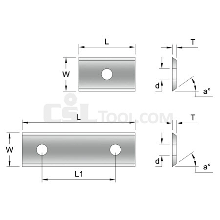 Box of 10 Reversable Carbide Knives 120 x 13 x 2.2mm with 2 Cutting Edges