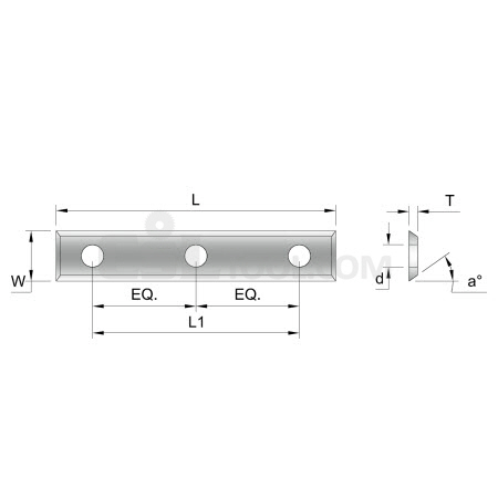 Box of 10 Reversable Carbide Knives 50 x 9 x 1.5 with 4 Cutting Edges