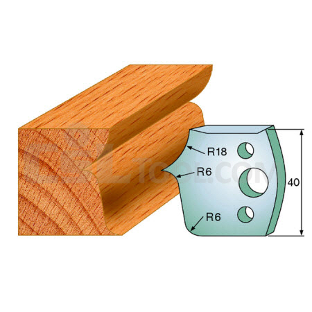 Pair of Universal Profile Knives 40 x 4mm 690.046