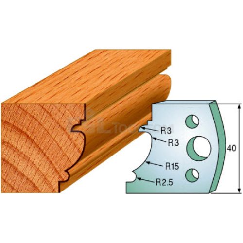 Pair of Universal Profile Knives 40 x 4mm 690.121