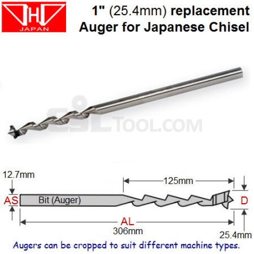 1″ (25.4mm) Replacement Bit (Auger) for Japanese Mortice Chisel