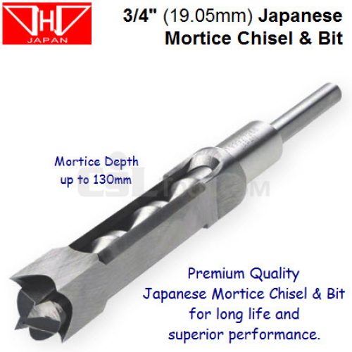 3/4″ (19.05mm) Japanese Mortice Chisel and Bit Set
