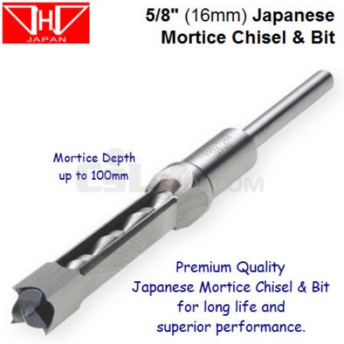 5/8″ (16mm) Japanese Mortice Chisel and Bit Set