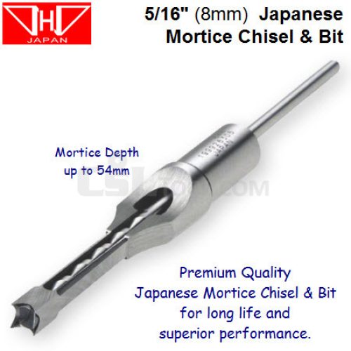 5/16″ (8mm) Japanese Mortice Chisel and Bit Set