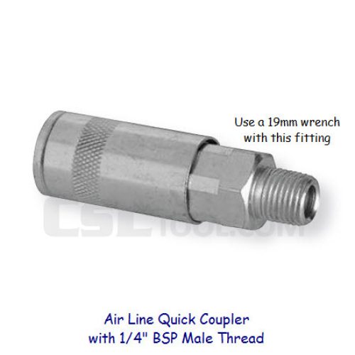 Air Line Quick Release Coupling with 1/4″ BSP male thread end