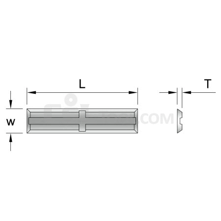 Box of 10 Reversable Cross Slot Knives 20 x 4.1 x 1.1 with 4 Cutting Edges
