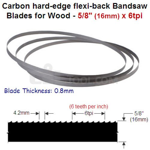 5/8″ Hard edge flexi-back bandsaw blade 6tpi