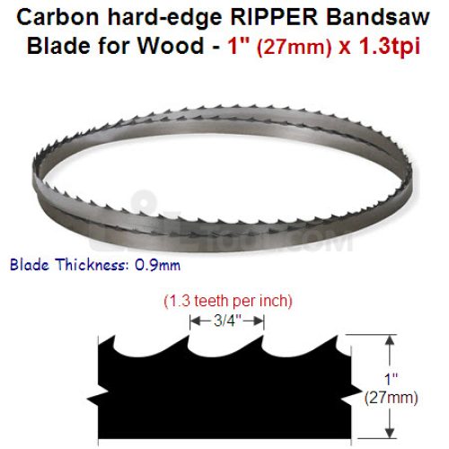 1″ Hard edge RIPPER bandsaw blade 1.3tpi (3/4 pitch)