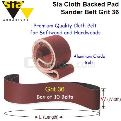 10 Pack Premium Narrow Cloth Belts 150mm x 6880mm x Grit 36 ALOX