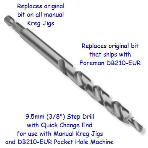 Quick Change 9.5mm(3/8″) Pocket Hole Drill Bit