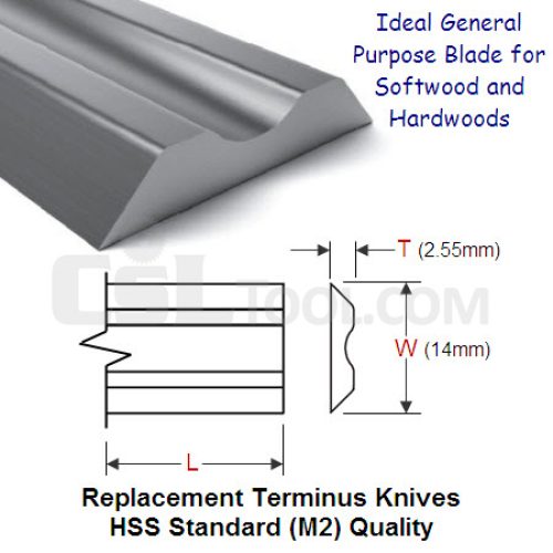 Terminus 275mm Replacement Knife HSS Standard Grade