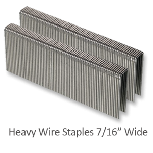 16 Gauge Heavy Wire Staples 7/16" (11.1mm) Wide