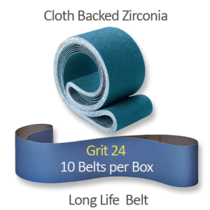 Long Life Narrow Pad Sander Belts Grit 24