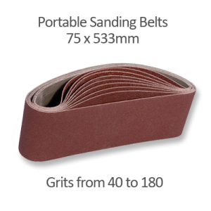 Portable Cloth Sanding Belts 75x533mm