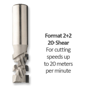 Shear Cutting Diamond Tool 2+2 (up to 20 metres per min)
