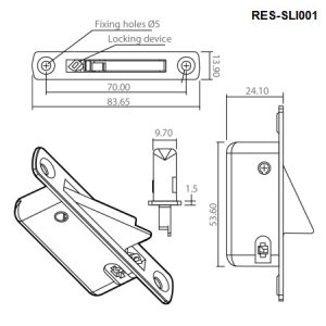 Guardian Travel Stop for Sliding Sash Window Polished Brass Finish