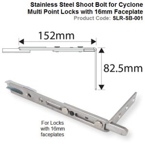 Stainless Steel Shoot Bolt for Cyclone Multi Point Locks