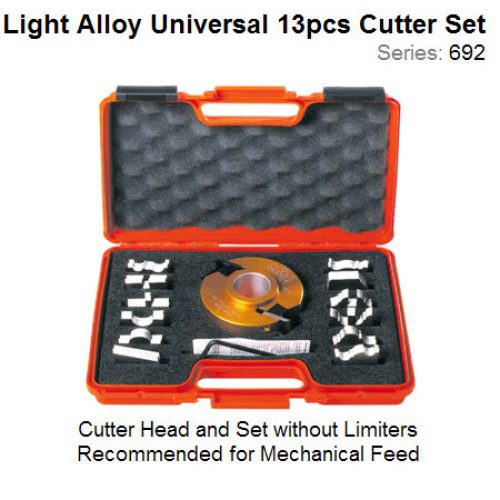 13 pcs. Multiprofile Set B with 100mm Dia. 35mm Bore Head without Limiters 692.013.07