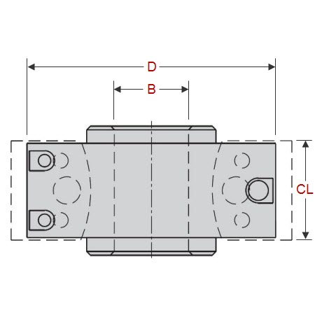 Light Alloy 100mm Dia. 31.75mm Bore Universal Head without Limiters 692.100.31