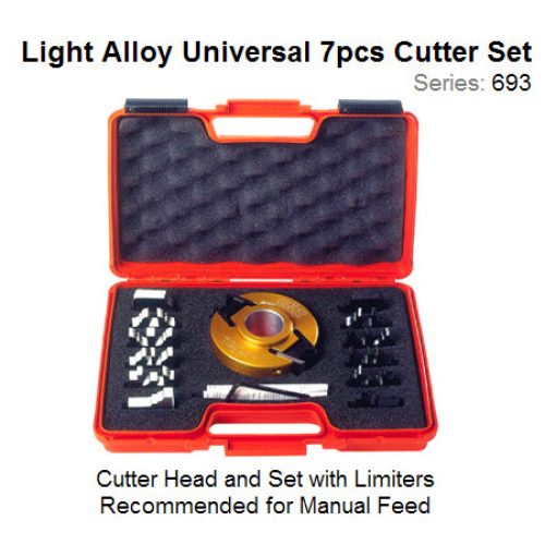 7 pcs. Multiprofile Set C with 120mm Dia. 50mm Bore Head with Limiters 693.013.03