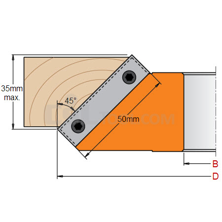 45 Degree Chamfer Cutter Head 694.002.35
