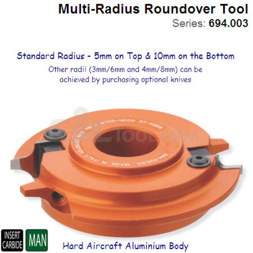 Multiradius (5-10mm) Roundover Cutter Head 694.003.40