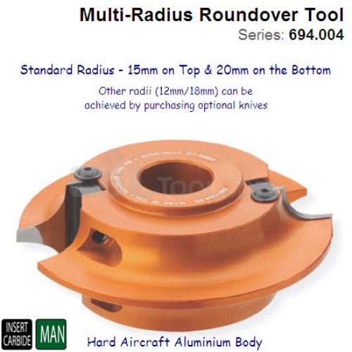 Multiradius (15-20mm) Roundover Cutter Head 694.004.31