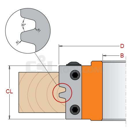 Reverse Glue Joint Cutter Head 694.009.31