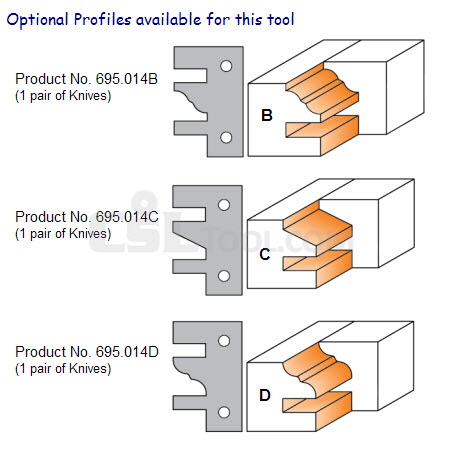 One Piece Cabinet Door Rail & Stile Cutter Head 694.014.35