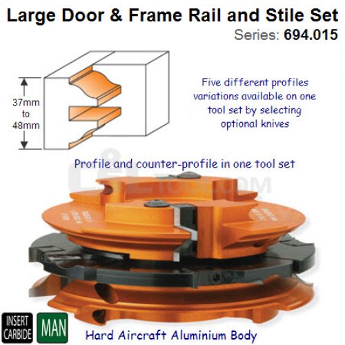 Profile & Counter Profile Cutter Head Set for Doors and Frames 694.015.40