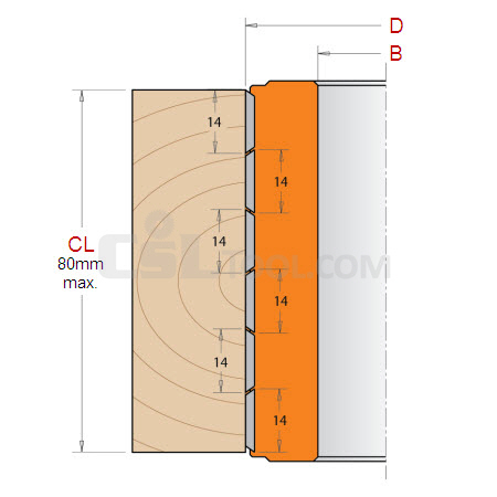 62mm Diameter Planing and Jointing Block 694.019.30