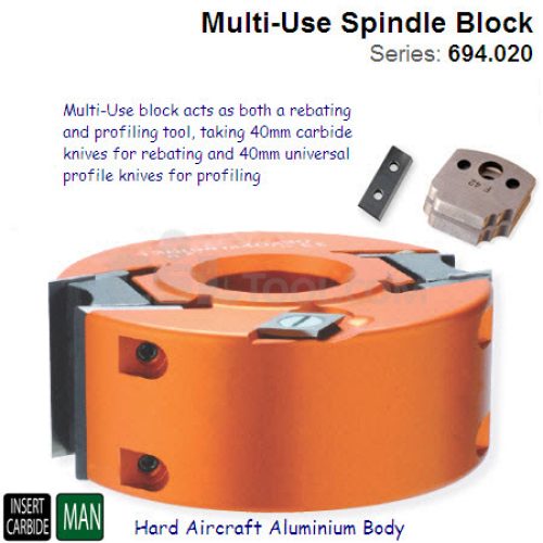 Multi-Use Spindle Tool for Rebating and Profiling 694.020.31