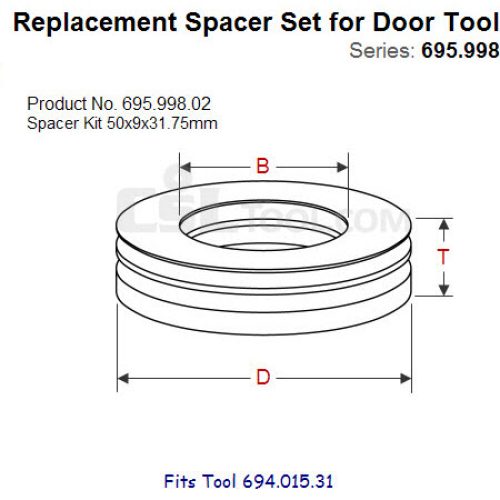 Shim Sets for Spindle Tool 695.998.02