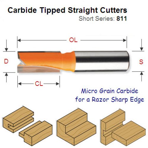 5/8″ (15.8mm) Premium Quality Straight Router Cutter 811.158.11