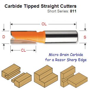 1/2 inch (12.7mm) Premium Quality Straight Router Cutter 811.627.11