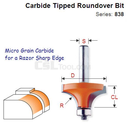 5/16″ Radius Premium Quality Roundover Bit 838.285.11