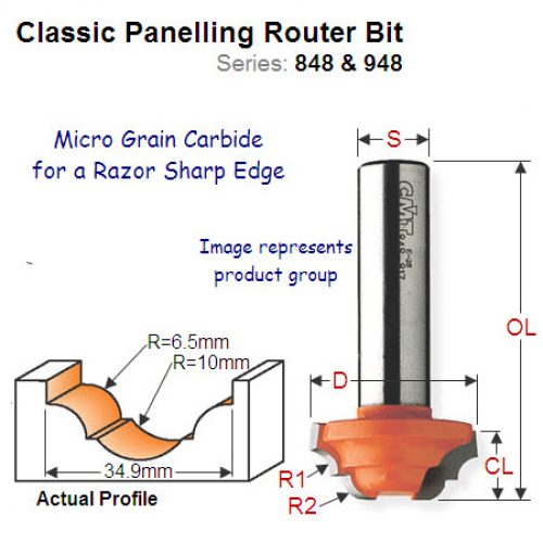 Premium Quality Classic Panelling Router Bit 848.850.11