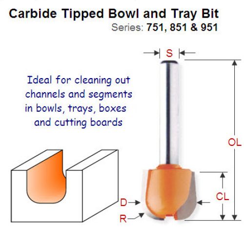 Premium Quality Bowl and Tray Bit 851.001.11