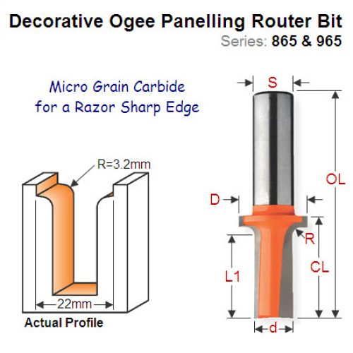Premium Quality Decorative Ogee Bit 865.905.11