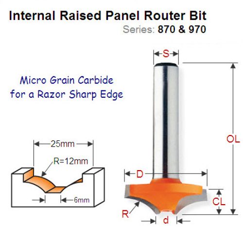 Premium Quality Door Stile Router Bit 970.101.11