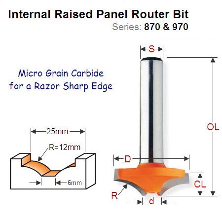 Premium Quality Door Stile Router Bit 870.101.11