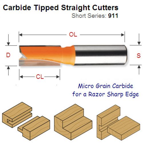 22mm Premium Quality Straight Router Cutter 911.220.11