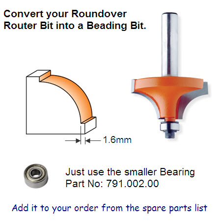 1-1/2" Radius Premium Quality Roundover Bit 938.996.11