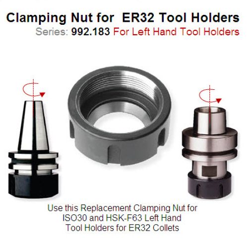 Left-Hand ClampingNut for ER32 Toolholder 992.183.02