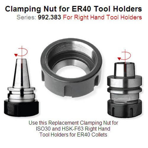 Right-Hand ClampingNut for ER40 Toolholder 992.383.01