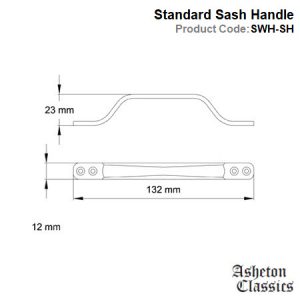 Standard Sash Handle Polished Chrome